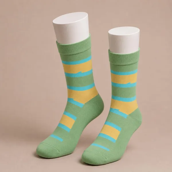 Green_Cotton_Crew_Length_Socks_For_Men_Pack_Of_2