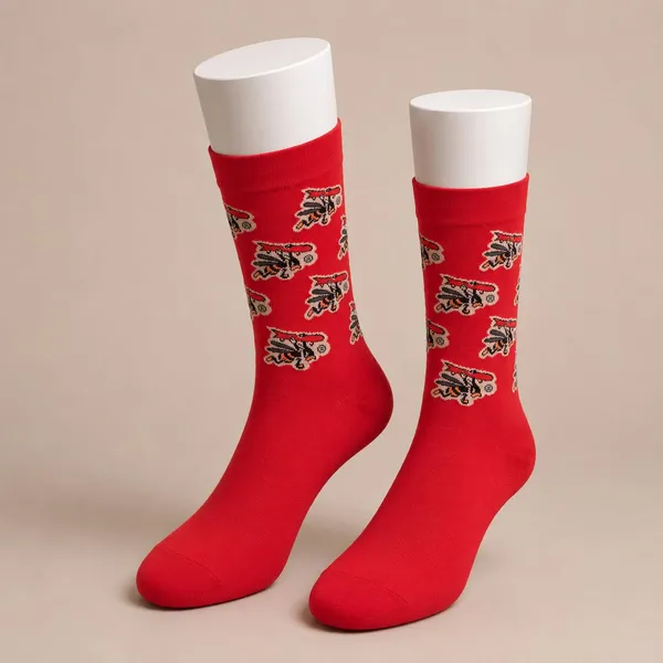 Red_Cotton_Crew_Length_Socks_For_Men_Pack_Of_2