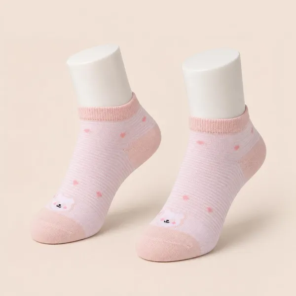 Multicolor_Cotton_Ankle_Socks_For_Women_Pack_Of_2