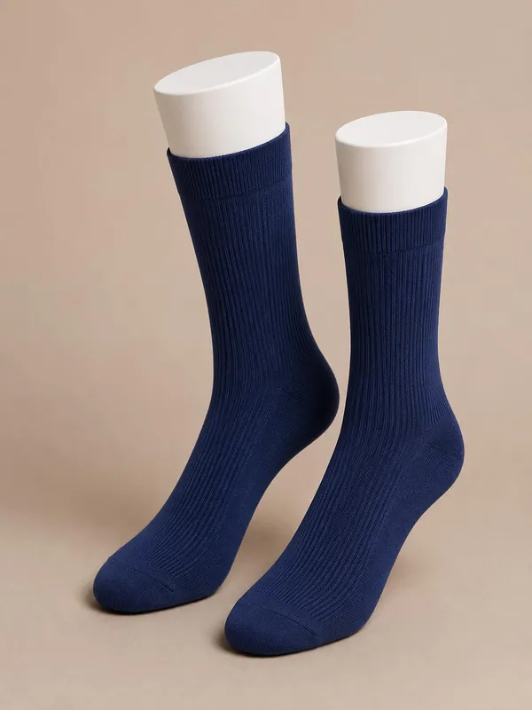 Navy_Blue_Cotton_Socks_For_Men_Pack_Of_1