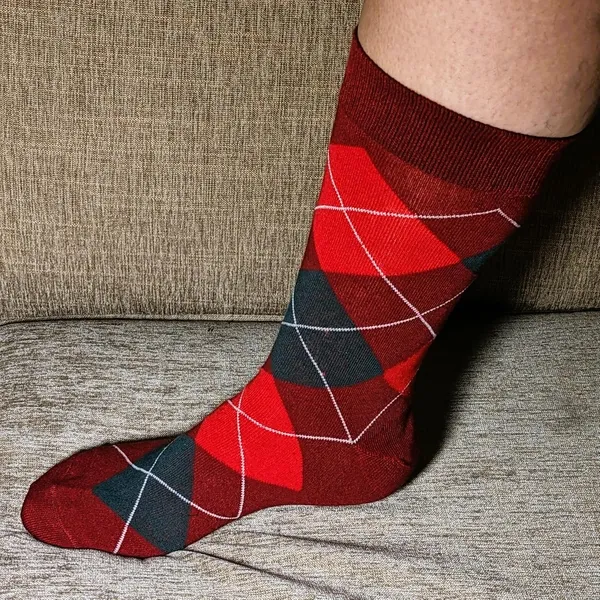 Black_Cotton_Argyle_Crew_Socks_For_Unisex_Pack_Of_2