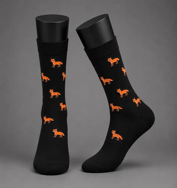 Orange_Cotton_Crew_Socks_For_Unisex_Pack_Of_2