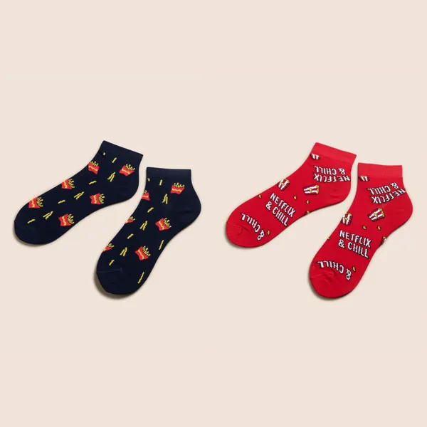 Multicolor_Cotton_Ankle_Socks_For_Unisex_Pack_Of_2