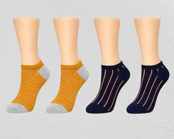 Multicolor_Cotton_Low_Cut_Seamless_Socks_For_Women_Pack_Of_2