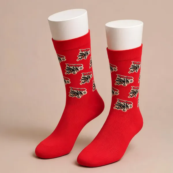 Red_Cotton_Crew_Length_Socks_For_Men_Pack_Of_2
