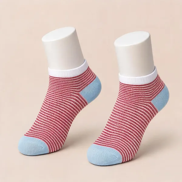 Multicolor_Cotton_Ankle_Socks_For_Women_Pack_Of_2