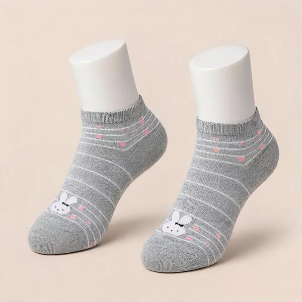 Multicolor_Cotton_Ankle_Socks_For_Women_Pack_Of_2