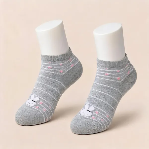Multicolor_Cotton_Ankle_Socks_For_Women_Pack_Of_2