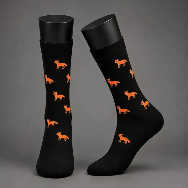 Orange_Cotton_Crew_Socks_For_Unisex_Pack_Of_2