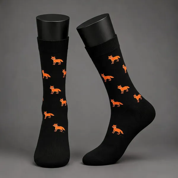 Orange_Cotton_Crew_Socks_For_Unisex_Pack_Of_2