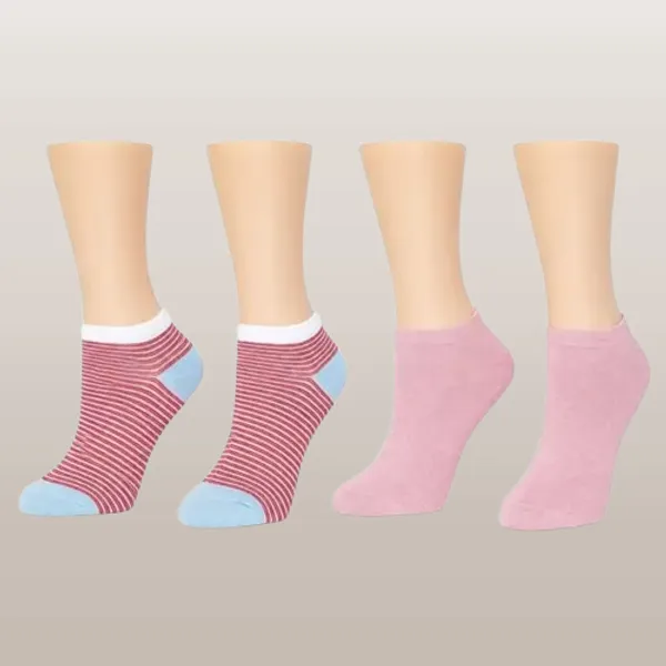 Multicolor_Cotton_Low_Cut_Seamless_Socks_For_Women_Pack_Of_2