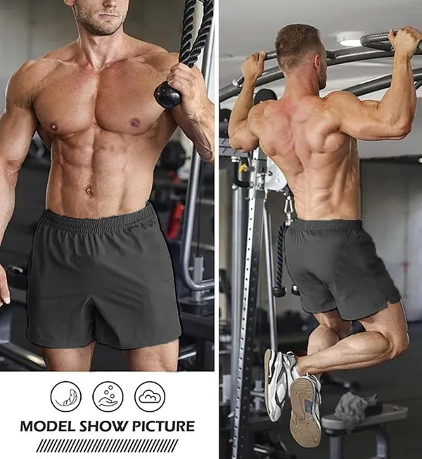 Pravaha_Dark_Grey_Polyester_Regular_Fit_Sports_Shorts_For_Men
