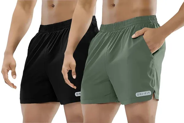 Black_&_Green_Lycra_Regular_Fit_Shorts_For_Men_Pack_Of_2