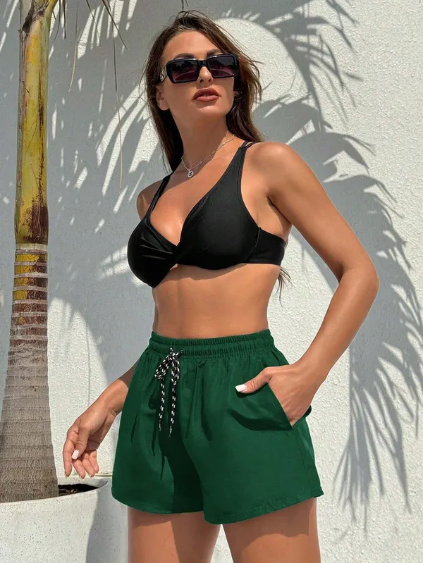 Green_Lycra_Regular_Casual_Shorts_For_Women