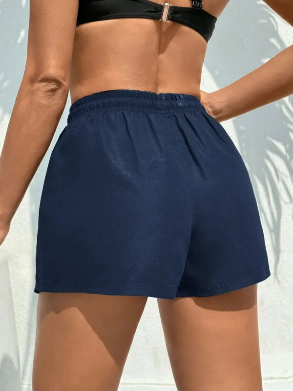 Blue_Lycra_Regular_Fit_Shorts_For_Women