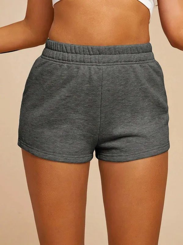 Pravaha_Grey_Cotton_Solid_Cycling_Shorts_For_Women