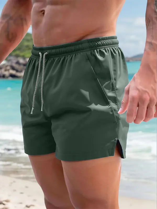 Pravaha_Green_Lycra_Regular_Fit_Reversible_Beach_Shorts_For_Men