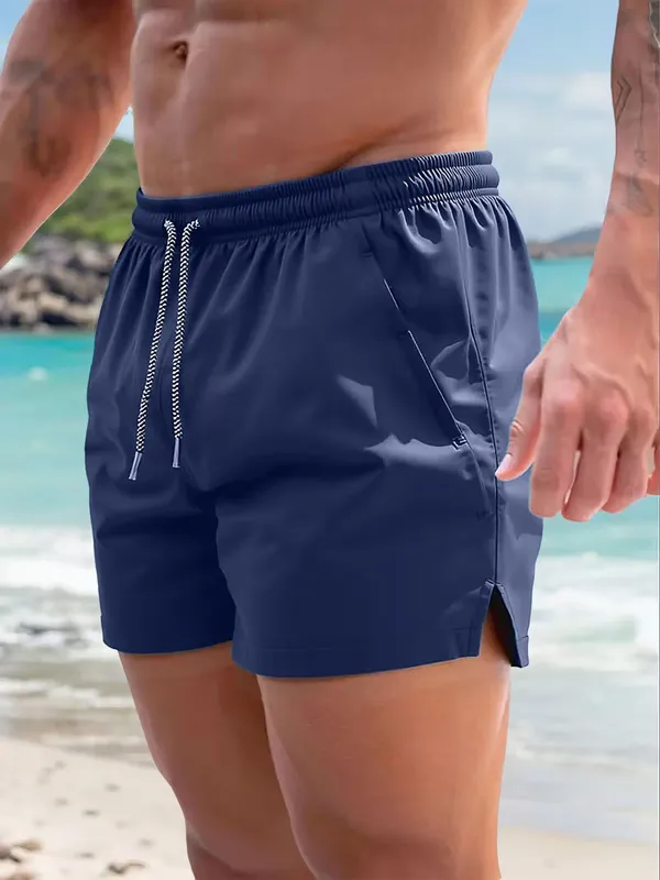 Pravaha_Blue_Lycra_Reversible_Beach_Shorts_For_Men