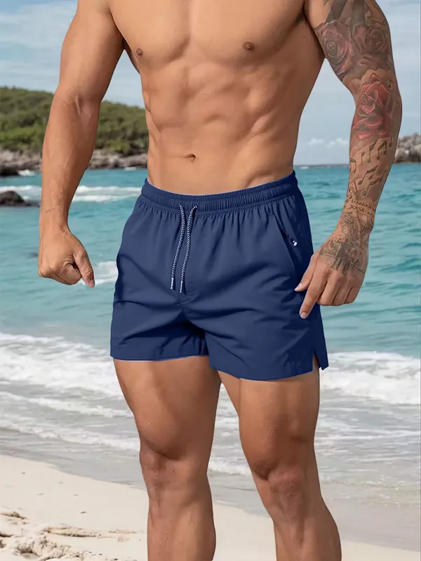 Pravaha_Blue_Lycra_Reversible_Beach_Shorts_For_Men