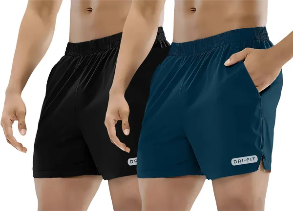 Blue_Lycra_Regular_Gym_Shorts_For_Men