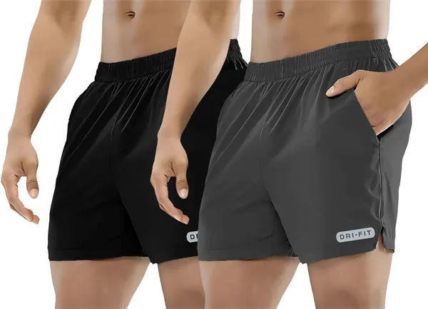 Dark_Grey_Black_Lycra_Regular_Gym_Shorts_For_Men