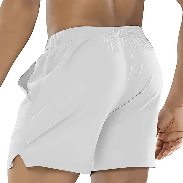 Pravaha_White_Lycra_Regular_Fit_Gym_Shorts_For_Men