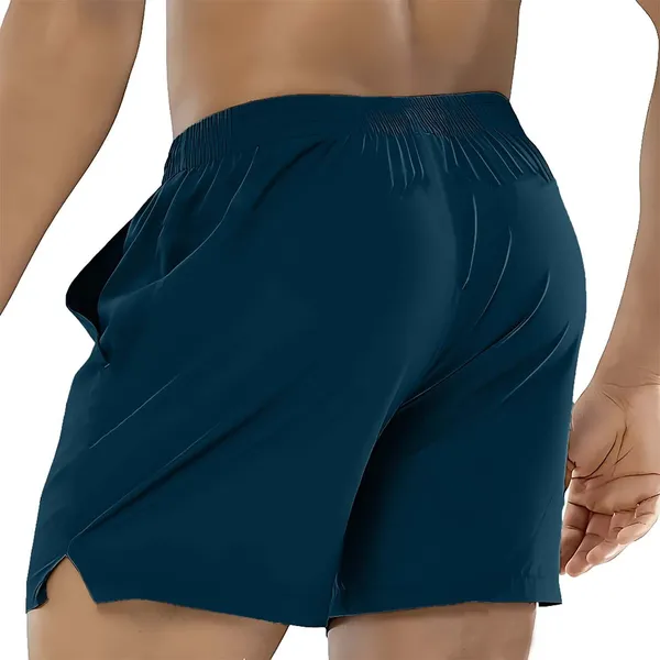 Blue_Lycra_Regular_Fit_Shorts_For_Men