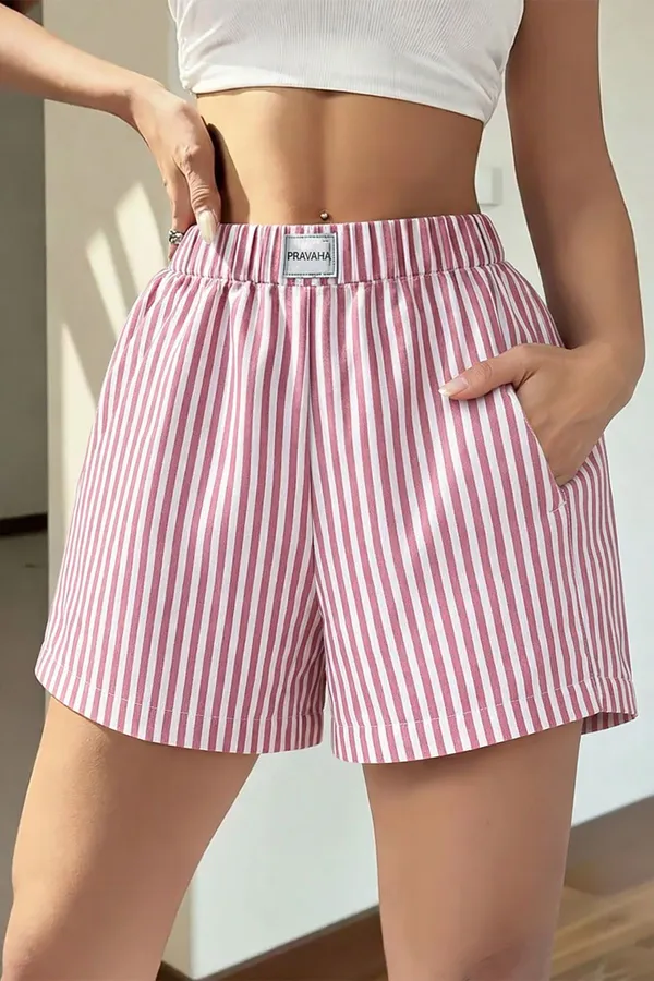 Pink_Cotton_Regular_Solid_Shorts_For_Women