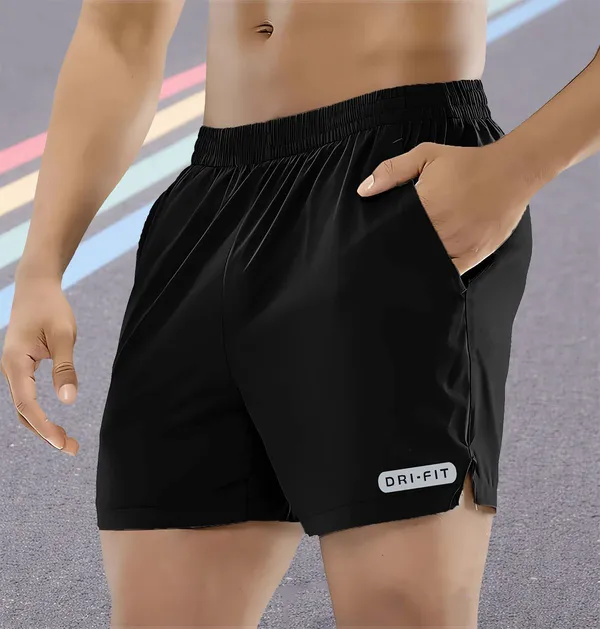 Black_Lycra_Regular_Fit_Shorts_For_Men