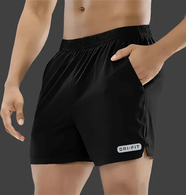 Black_Lycra_Regular_Fit_Shorts_For_Men