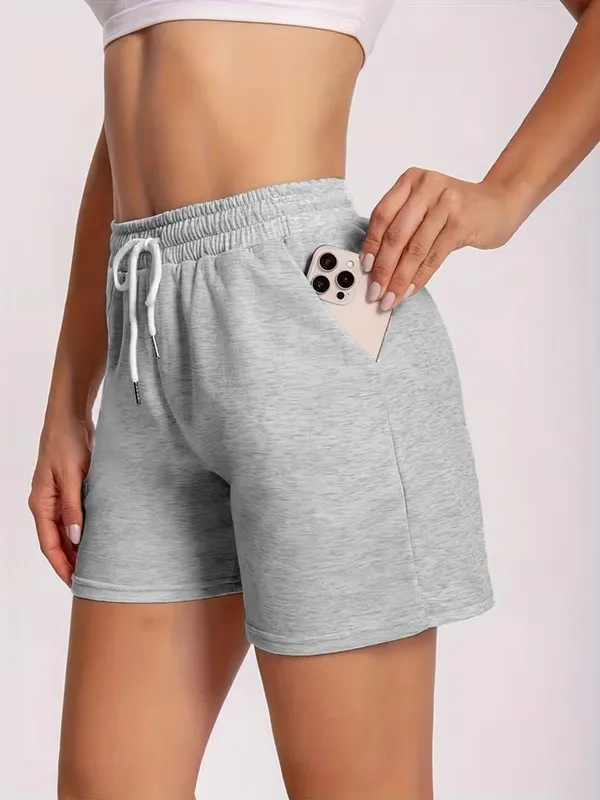 Grey_Polyester_Regular_Fit_Sports_Shorts_For_Women