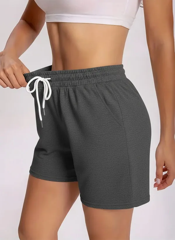 Dark_Grey_Polyester_Regular_Solid_Shorts_For_Women