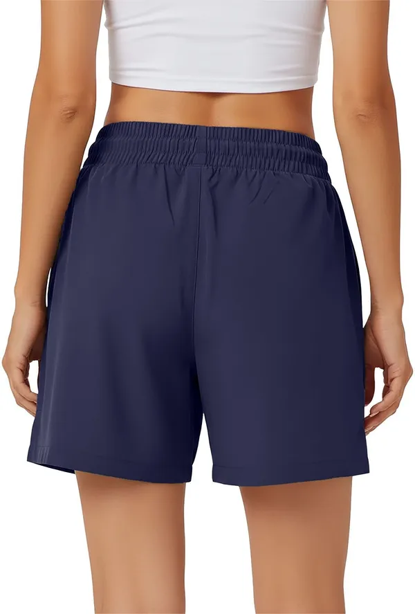 Blue_Polyester_Regular_Shorts_For_Women