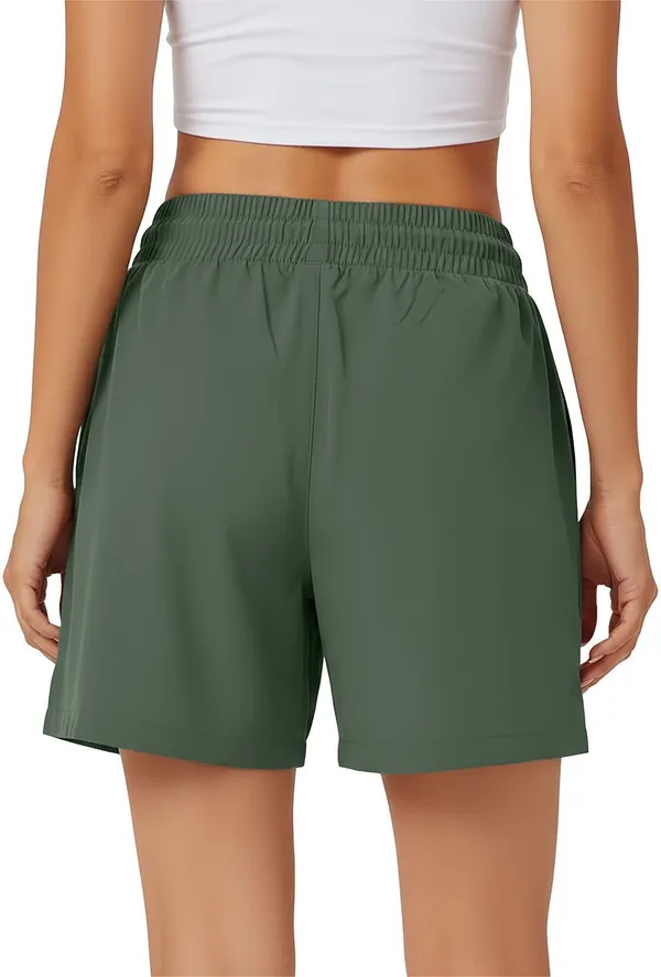 Green_Polyester_Regular_Solid_Shorts_For_Women