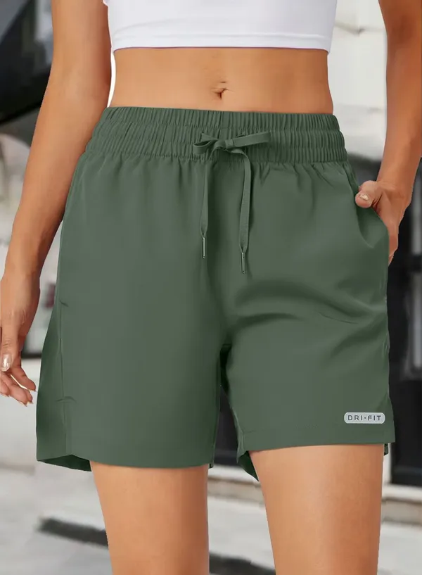 Green_Polyester_Regular_Solid_Shorts_For_Women