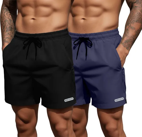 Blue_Black_Polyester_Regular_Fit_Sports_Shorts_For_Men
