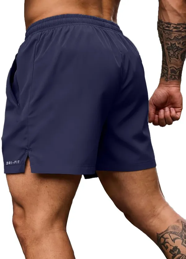 Pravaha_Blue_Lycra_Regular_Gym_Shorts_For_Men