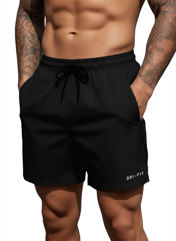 Black_Lycra_Regular_Gym_Shorts_For_Men