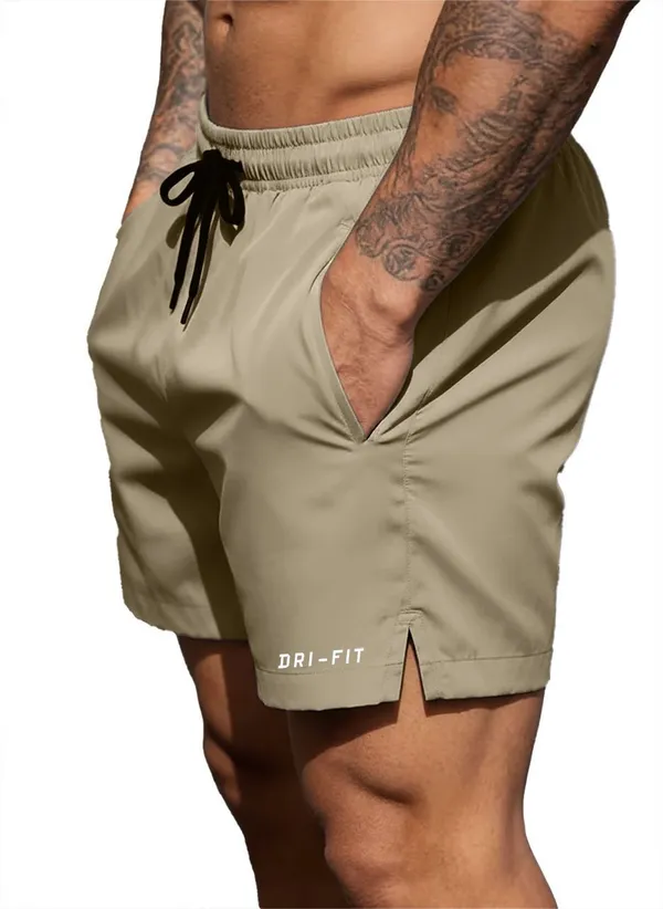 Pravaha_Beige_Lycra_Regular_Fit_Gym_Shorts_For_Men