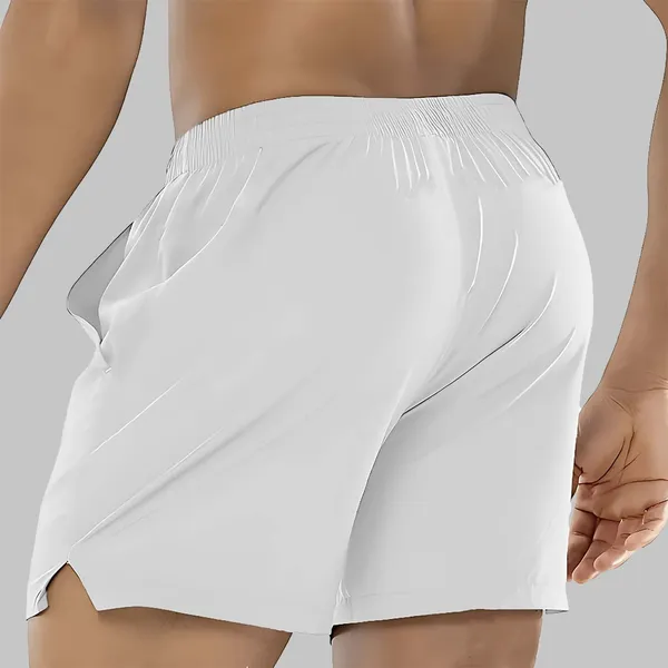White_Lycra_Regular_Sports_Shorts_For_Men