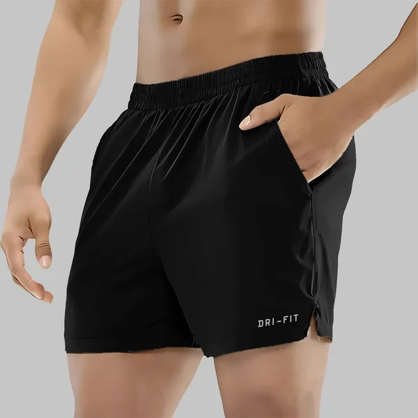 Black_Lycra_Regular_Shorts_For_Men