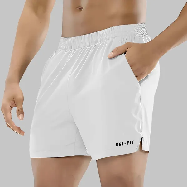 White_Lycra_Regular_Fit_Sports_Shorts_For_Men