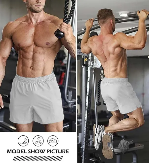 White_Lycra_Regular_Fit_Sports_Shorts_For_Men