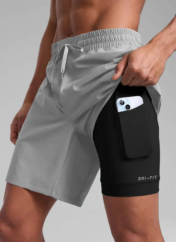 Pravaha_Grey_Lycra_2_In_1_Dual_Layer_Gym_Shorts_For_Men