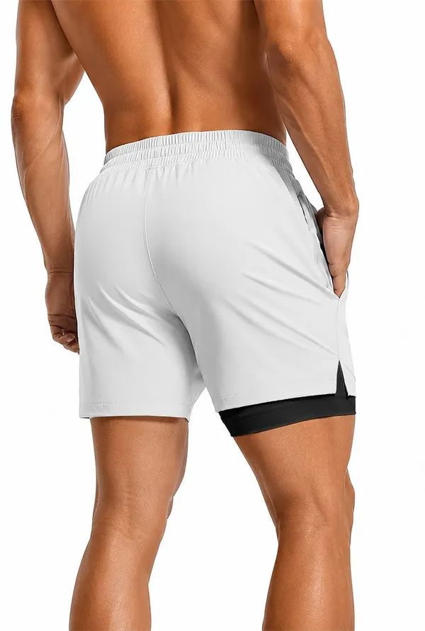 White_Lycra_Regular_Gym_Shorts_For_Men