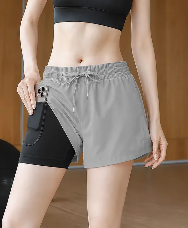 Pravaha_Grey_Lycra_2_In_1_Running_Gym_Shorts_For_Women