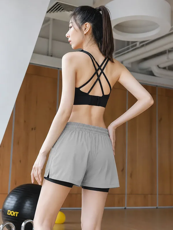 Pravaha_Grey_Lycra_2_In_1_Running_Gym_Shorts_For_Women