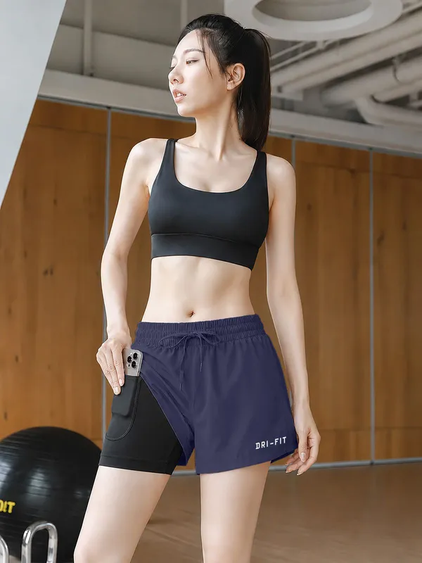 Pravaha_Blue_Lycra_2_In_1_Running_Gym_Shorts_For_Women