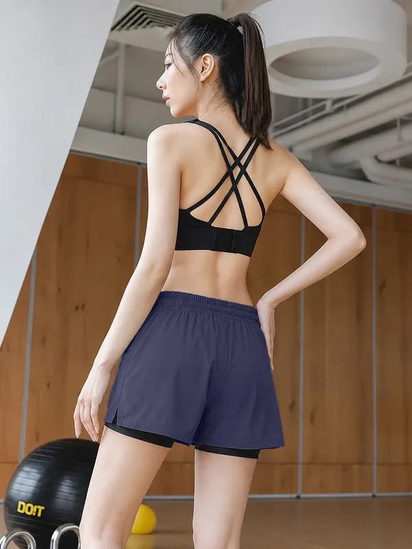 Pravaha_Blue_Lycra_2_In_1_Running_Gym_Shorts_For_Women