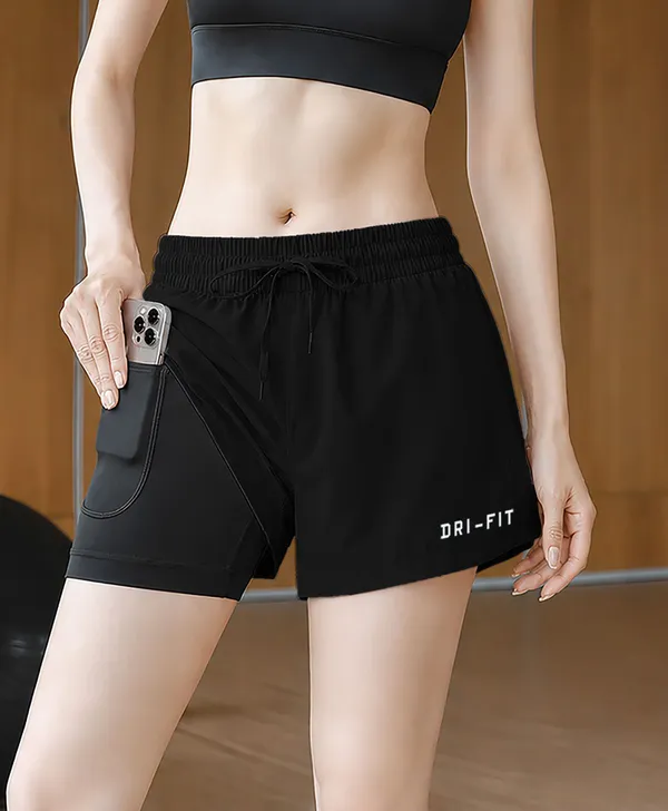 Pravaha_Black_Lycra_2_In_1_Compression_Gym_Shorts_For_Women
